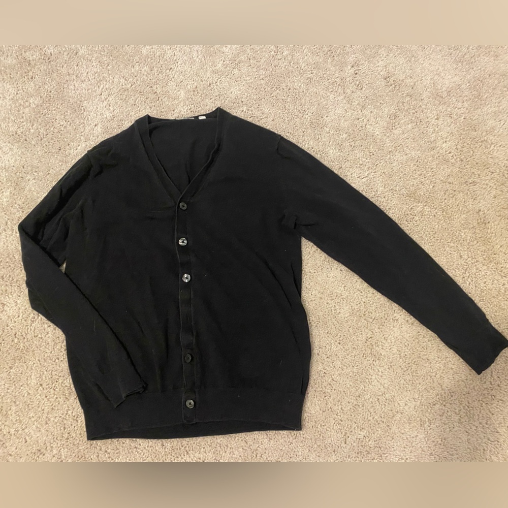 Black Button-Up Cardigan